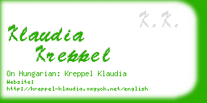 klaudia kreppel business card